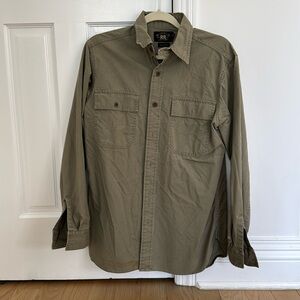 RRL washed cotton shirt in olive Mens Small